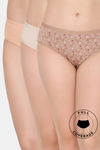 Rosaline Medium Rise Full Coverage Hipster Panty (Pack of 3) - Multicolor — thumbnail 1
